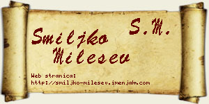 Smiljko Milešev vizit kartica